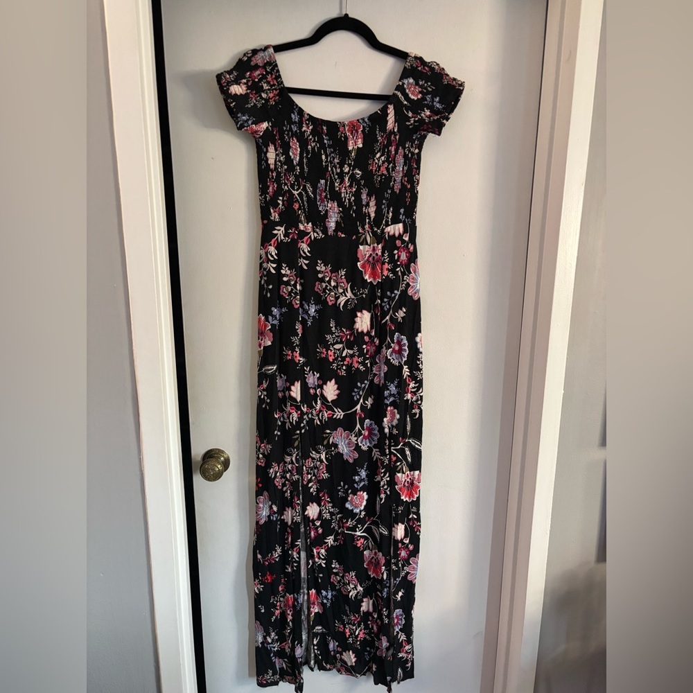 Express Black Floral Maxi Dress